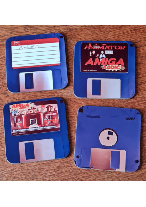 Amiga Floppy Disk Drinks Coasters / Mats